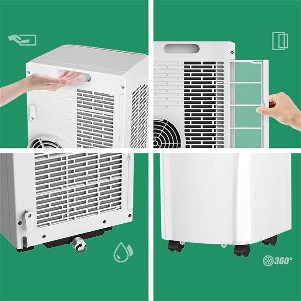 Costway 8,000 BUT Air Conditioner and Dehumidifier Window Kit w/ Remote Control
