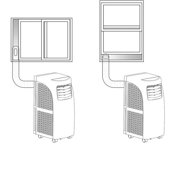 Costway 8,000 BUT Air Conditioner and Dehumidifier Window Kit w/ Remote Control