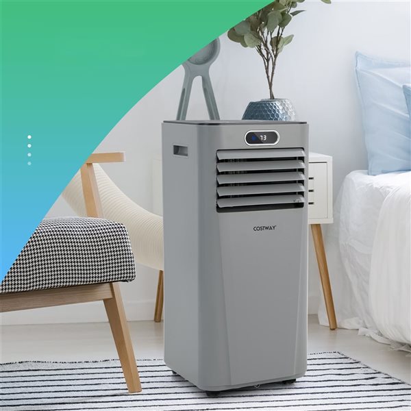Costway 10000 BTU Portable Air Conditioner w/ Remote Control 3-in-1 Air Cooler w/ Drying