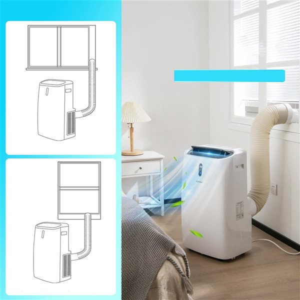 Costway 12000 BTU Portable Air Conditioner 4-in-1 Air Cooler w/ App and Wi-Fi Smart Control