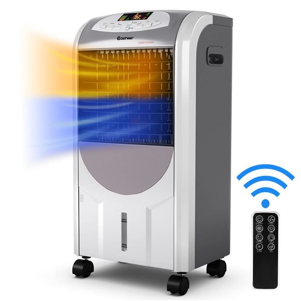 Costway Portable Air Cooler Fan and Heater Humidifier w/ Washable Filter and Remote Control