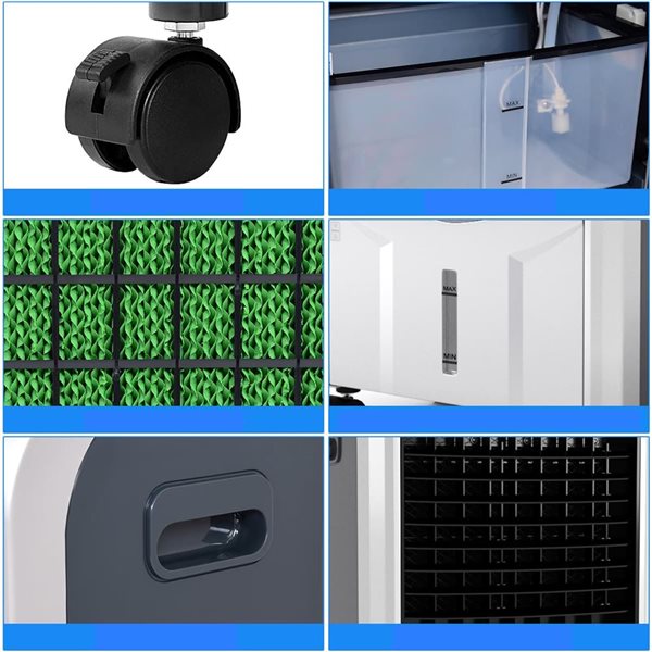 Costway Portable Air Cooler Fan and Heater Humidifier w/ Washable Filter and Remote Control