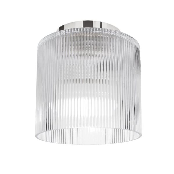 Dainolite Nadine 1-Light 7-in Dia. Flushmount with Clear