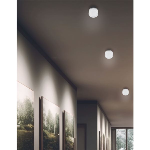 Dainolite Lucia 5.3-in 15W Round Wall Sconce with Clear/Frosted Acrylic Diffuser - Polished Chrome