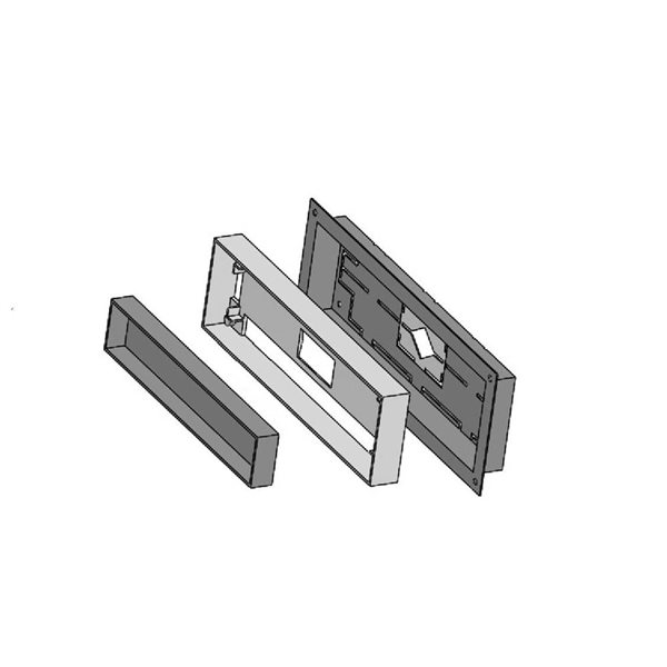 AlinO Undermount Floor Vent 3 x 10-in w/ Adjustable Height - Black
