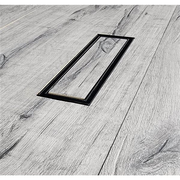 AlinO Undermount Floor Vent 3 x 10-in w/ Adjustable Height - Black