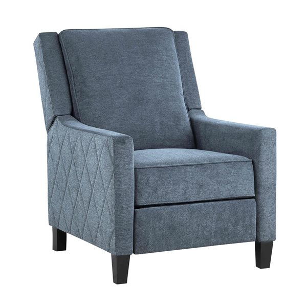HomeTrend Push-Back Reclining Accent Chair - Blue
