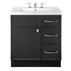Cutler Kitchen & Bath Manhattan 30-in Bathroom Vanity - Black