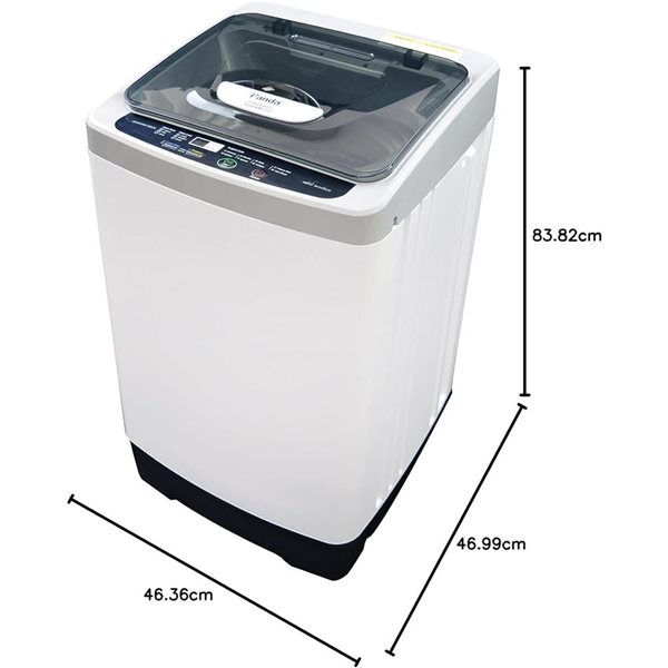 Panda 1.38 ft³ 10-lb Capacity Top Load Portable Washing Machine with Drain Pump, White
