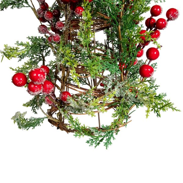 Northlight 27-in H Icy Pine with Berries Full Cone