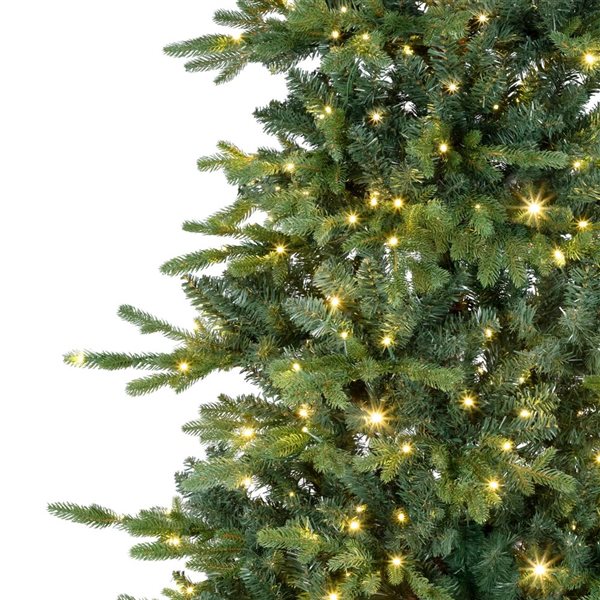 Northlight Real Touch 9-ft H Breckenridge Pine Pre-Lit Full Christmas Tree w/ Dual Colour LED Lights and Tree Stand