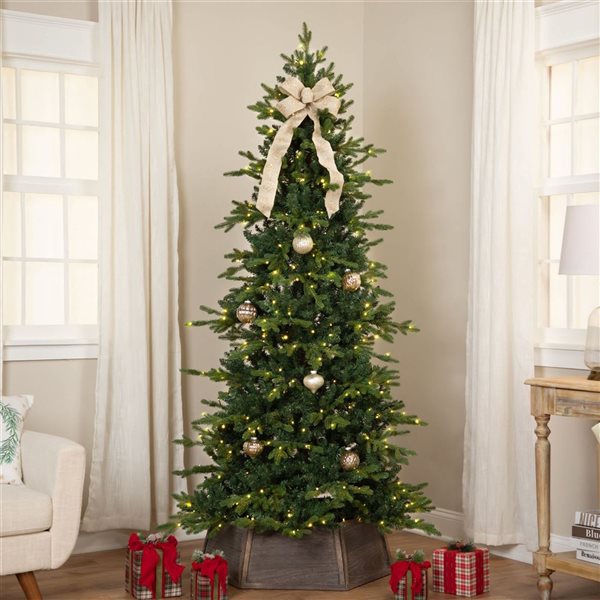 Northlight Real Touch 9-ft H Breckenridge Pine Pre-Lit Full Christmas Tree w/ Dual Colour LED Lights and Tree Stand