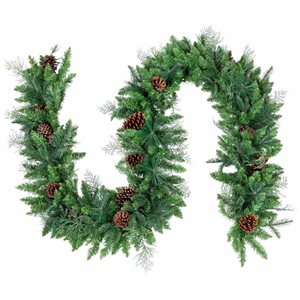 Northlight Indoor Unlit 10-ft L x 15-in W Pine and Cedar Artificial Christmas Garland w/ Pinecones