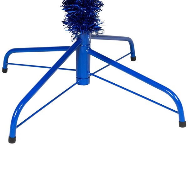 Northlight 9-ft H Pre-Lit Blue Tinsel Full Artificial Christmas Tree w/Incandescent  Clear Lights and Tree Stand