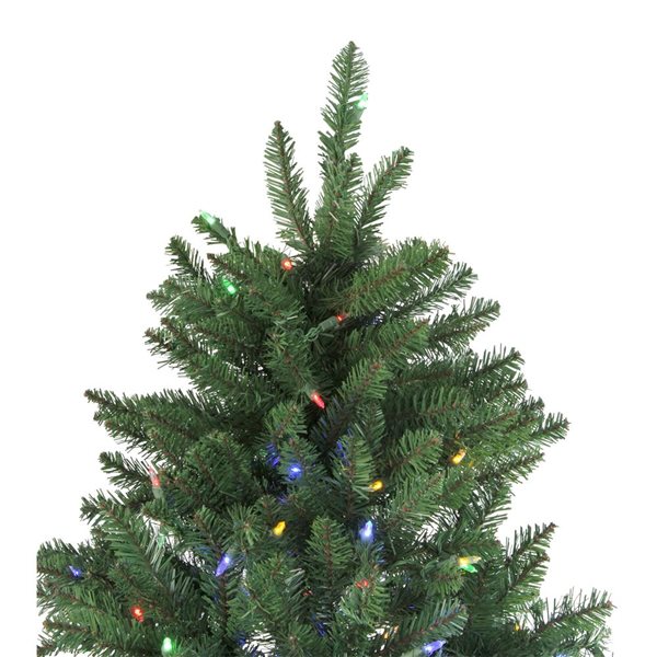 Northlight 12-ft H Noble Fir Pre-Lit LED Multicolour Lights Instant Connect Full Artificial Christmas Tree w/ Tree Stand