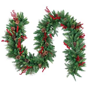 Northlight Indoor Unlit 10-ft L x 15-in W Cypress and Cedar Artificial Christmas Garland