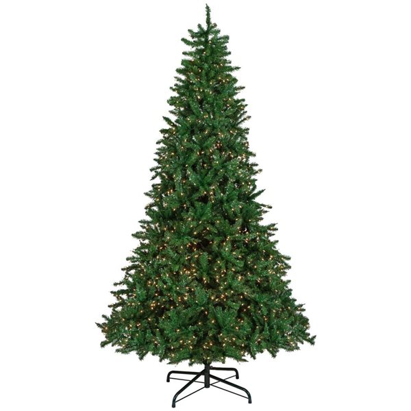 Northlight 9-ft H Twin Falls Pine Pre-Lit Full Artificial Christmas Tree w/Incandescent  Clear Lights and Tree Stand