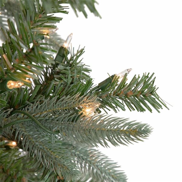 Northlight Real Touch 9-ft H Granville Fraser Fir Pre-Lit Full Christmas Tree with Clear Lights and Tree Stand