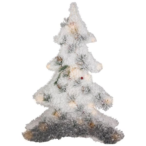 Northlight 27.5-in H Pine LED Pre-Lit 2D Tinsel Full Christmas Tree Decoration