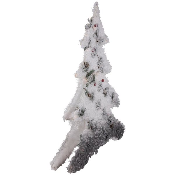Northlight 27.5-in H Pine LED Pre-Lit 2D Tinsel Full Christmas Tree Decoration
