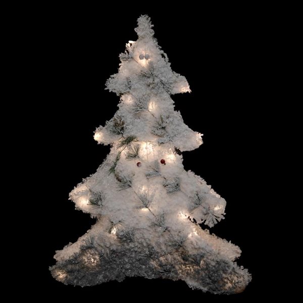 Northlight 27.5-in H Pine LED Pre-Lit 2D Tinsel Full Christmas Tree Decoration