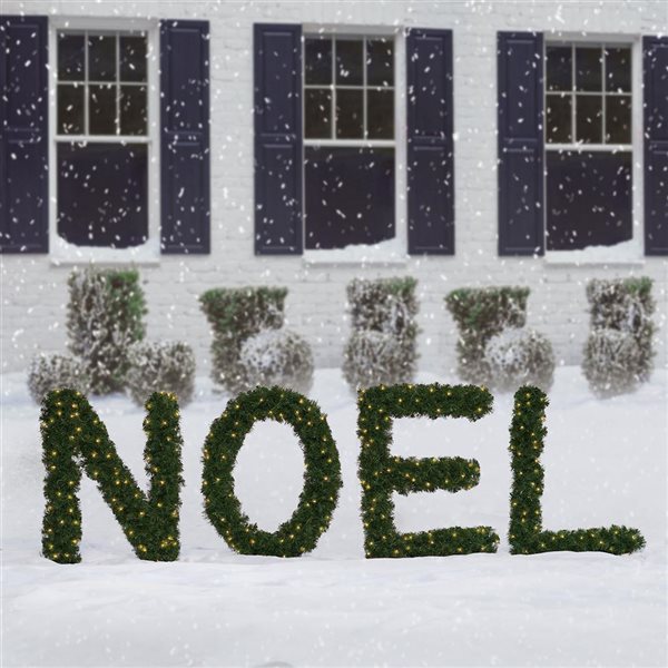 Northlight 5,5-ft Pre-Lit Noel Artificial Pine Christmas Yard Decoration