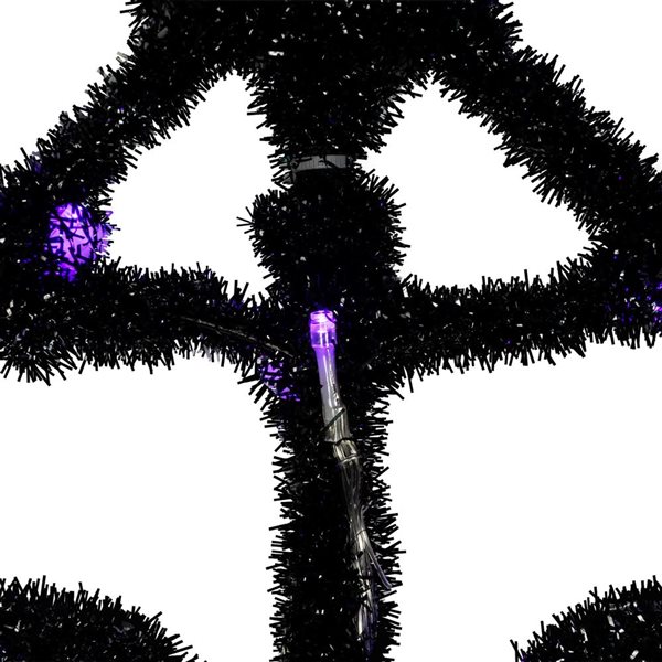 Northlight 36-in Black Lighted Spider and Web Halloween Decoration - Purple LED Lights