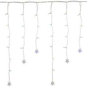 Northlight 29.5-ft Clear Wire LED Stars Icicle Multicolour Christmas Lights - 400 count