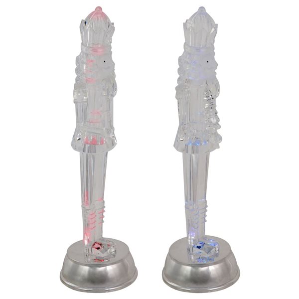 Northlight 2-Pc 12.5-in LED Lighted and Musical Nutcracker Christmas Figurine Set