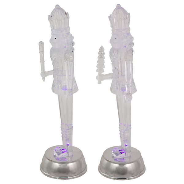 Northlight 2-Pc 12.5-in LED Lighted and Musical Nutcracker Christmas Figurine Set