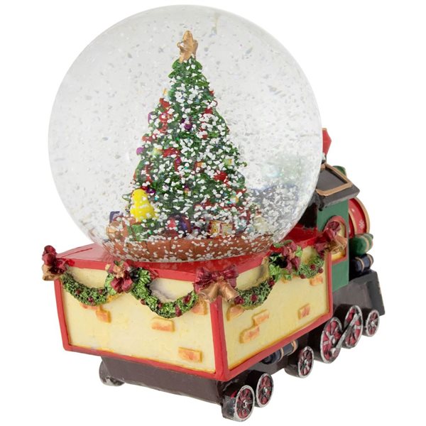 Northlight 8-in Elf Train Musical Christmas Snow Globe