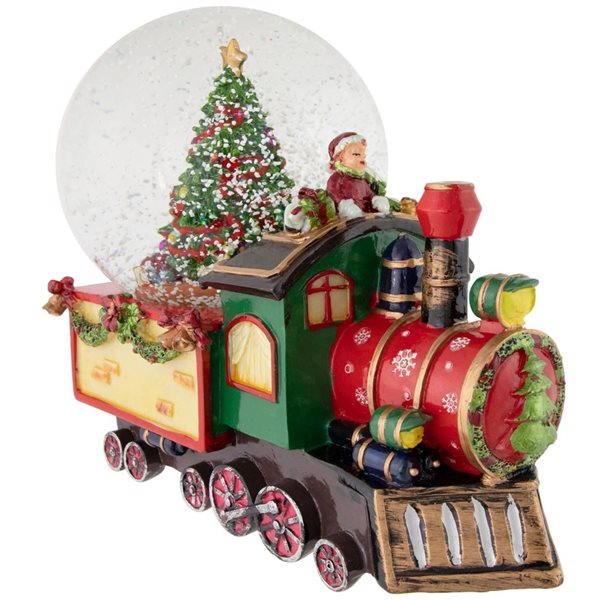 Northlight 8-in Elf Train Musical Christmas Snow Globe