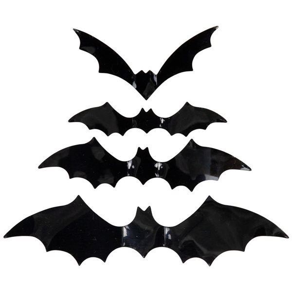 Northlight 22-in Lighted Halloween Twig Wreath with Bats with Warm White LED Lights - Black