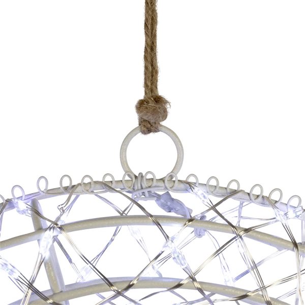 Northlight 18-in 2-Piece LED Lighted Hanging Christmas Wreath Decorations - Cool White Lights