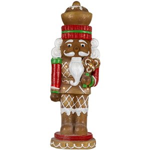 Northlight 25.5-in LED Lighted Gingerbread Nutcracker Christmas Figurine