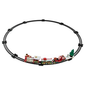 Northlight 31-Pc Battery Operated Lighted and Animated Christmas Tree Train Set with Sound