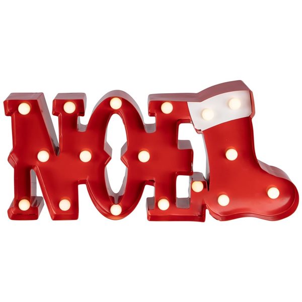 Northlight 16-in Lighted "Noel" Christmas Decoration