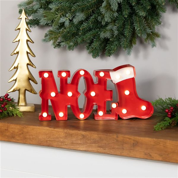 Northlight 16-in Lighted "Noel" Christmas Decoration