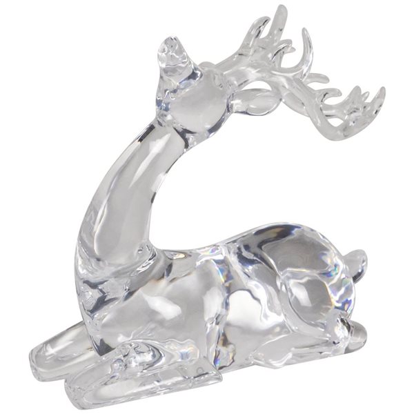 Northlight 6.25-in Laying Acrylic Deer Christmas Decoration