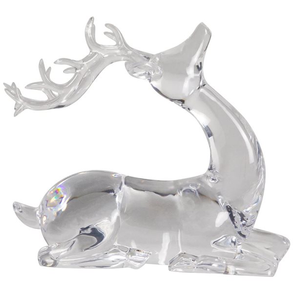 Northlight 6.25-in Laying Acrylic Deer Christmas Decoration