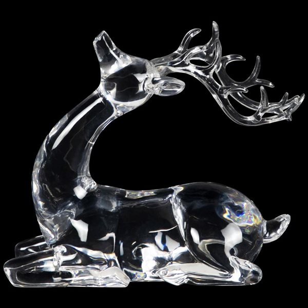 Northlight 6.25-in Laying Acrylic Deer Christmas Decoration