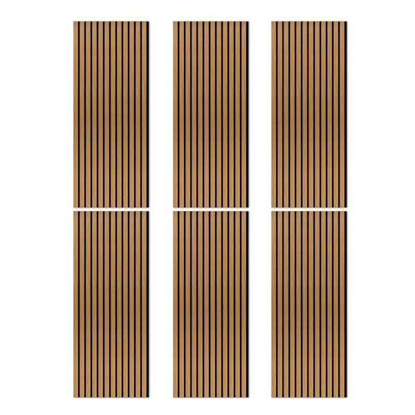 everhome Yorke 1.58-ft x 3.90-ft Grooved Laminate Acoustic Wall Panels - 6-pack