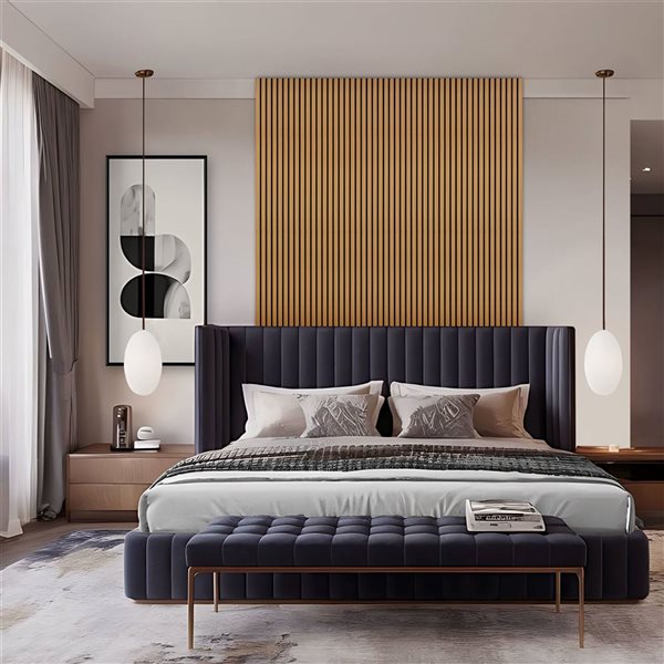 everhome Yorke 1.58-ft x 3.90-ft Grooved Laminate Acoustic Wall Panels - 6-pack