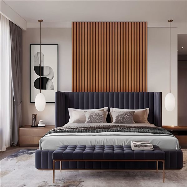 everhome Hamilton 1.58-ft x 3.90-ft Grooved Laminate Acoustic Wall Panels - 4-pack