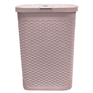 Panier à linge 40 L Modern Homes 10,5 l. x 18 L x 24 po h. en rotin rose