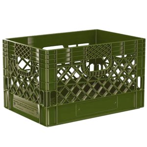 Caisse de lait Modern Homes 19 p. x 11 h. x 13 po l. de 24 pintes en plastique vert