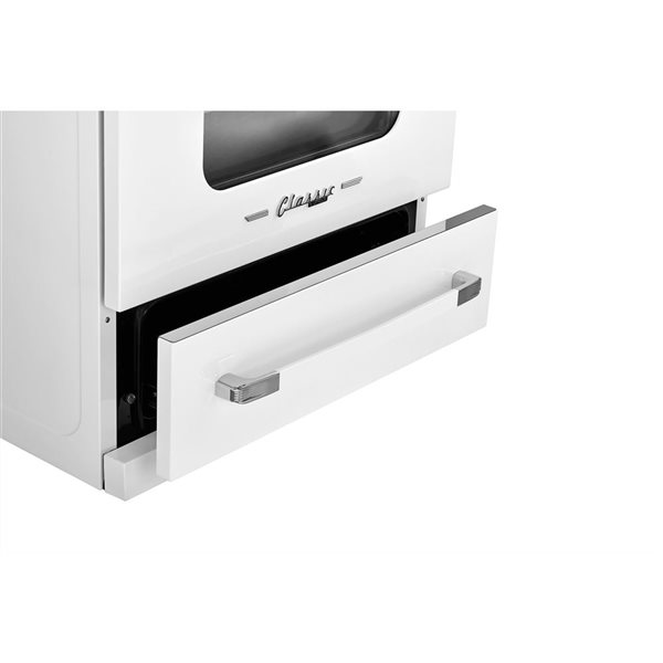 Unique Appliances Classic Retro 30-in Induction Range - Marshmallow White