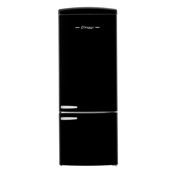 Unique Appliances Classic Retro 17-ft³ Bottom Mount Refrigerator - Midnight Black