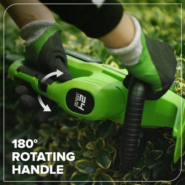 Greenworks 24V 22-in L Dual Blade Laser Cut Hedge Trimmer