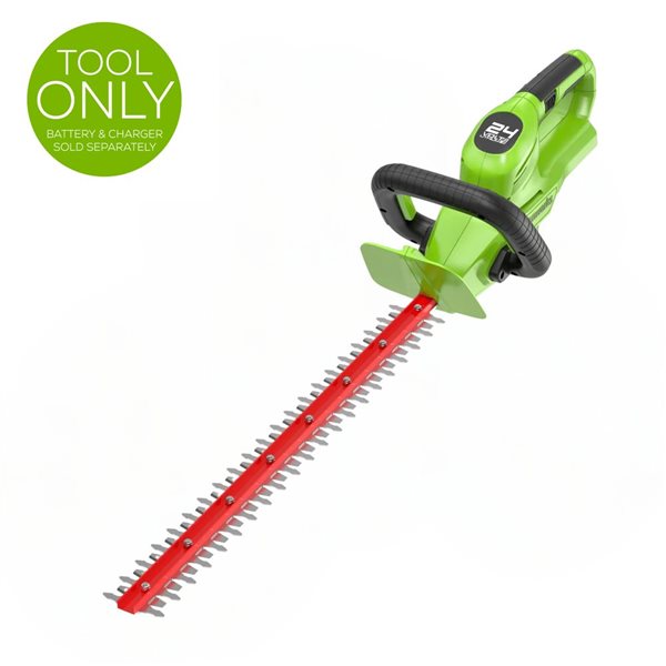 Greenworks 24V 22-in L Dual Blade Laser Cut Hedge Trimmer